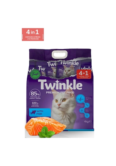 Twinkle Yetişkin Kediler İçin Balıklı Tam Ve Dengeli Kedi Maması 4 Kg