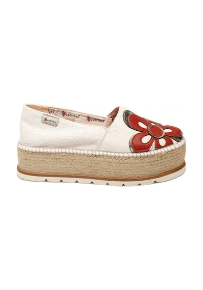 Espadrilles J.flor Beyaz Deri Kırmızı Çiçek Detaylı Dolgu Topuklu Hasırlı Kadın Ayakkabı Beyaz Espadrilles J.flor Beyaz Deri Kırmızı Çiçek Detaylı Dolgu Topuklu Hasırlı Kadın Ayakkabı Beyaz