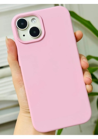 Apple Uyumlu iPhone 13/14 Lansman Kılıf Leke Kir Su Tutmayan Yüzey İçi Kadife Mükemmel Hissiyat Pembe