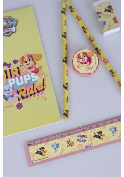 X Dekomus Lisanslı Paw Patrol Pink Paws Collection 6'lı Kırtasiye Seti Not Defteri,2 Adet Kurşun Kalem,cetvel,silgi,kalemtraş Diğer