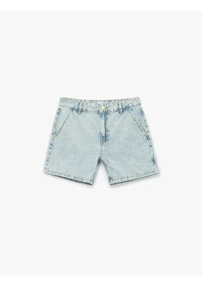 Koton Pamuklu Chino Cepli Rahat Kalıp Düğmeli Mini Denim Şort Açık İndigo 5sal40313md Açık İndigo Koton Pamuklu Chino Cepli Rahat Kalıp Düğmeli Mini Denim Şort Açık İndigo 5sal40313md Açık İndigo