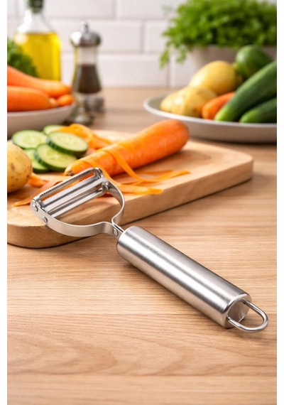 Premium Paslanmaz Çelik Çok Amaçlı Sebze Soyucu, Patates, Havuç, Salatalık Ve Meyveler İçin Ergonomik Y-şekilli Diğer
