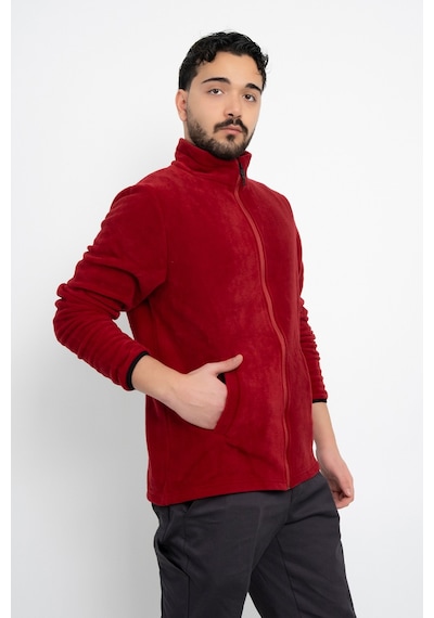 Dasüniforma Unisex Anti-pilling Tüylenme Yapmayan Standart Fit Tam Fermuarlı Soğuk Geçirmez Polar Hırka Bordo