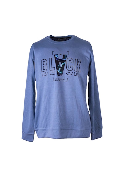 Trender Black Baskı Modal Octavian Mavi Erkek Sweatshirt 26yg08000056 Mavi