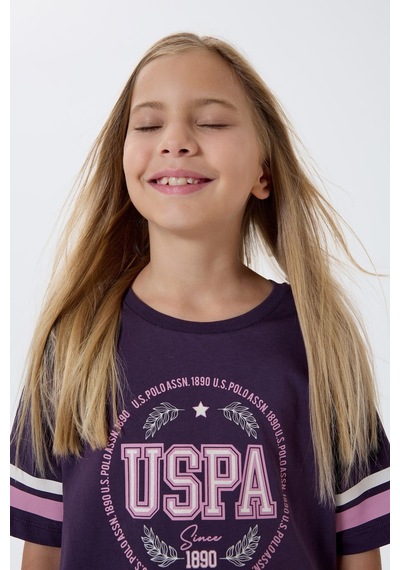 U.s. Polo Assn. Kız Çocuk Mor Şort Takım Mor