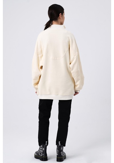 Alexander Gardi ALEXANDERGARDI SÜS CEPLİ OVERSİZE SWEATSHIRT (B22-398A)