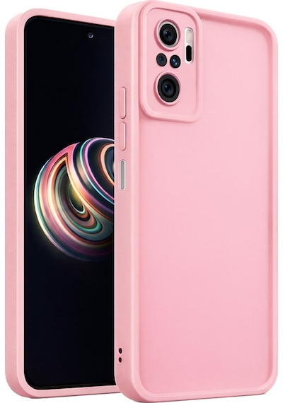 Mi Redmi Note 10 - Redmi Note 10s- Redmi Note 11 Se Uyumlu Kamera Çıkıntılı Mat Silikon Telefon Kılıfı Pembe