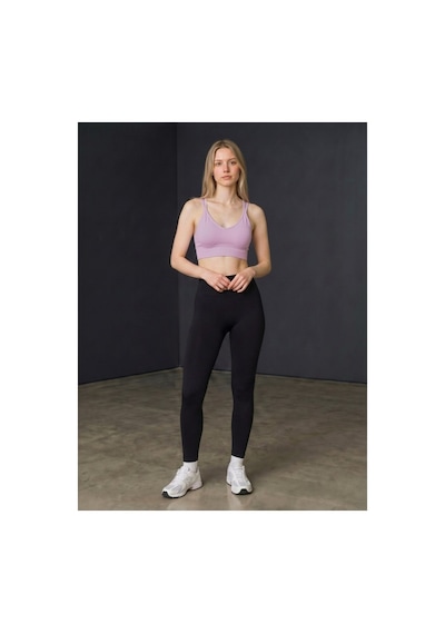 Dark Velvet Kadın Çapraz Askılı Dikişsiz Görünümlü Bralet Büstiyer Lila