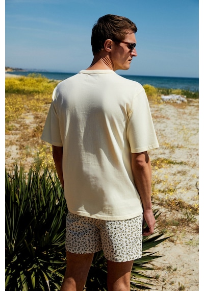 Grımelange CATWALK Erkek %100 Pamuk Regular Fit Sarı T-Shirt