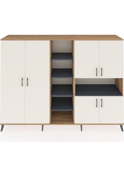 Hyperion Dolap 13 Raflı 6 Kapaklı 220x44x163 Çam-aytaşı/antrasit Aytası/antrasıt - Atlas Çam Hyperion Dolap 13 Raflı 6 Kapaklı 220x44x163 Çam-aytaşı/antrasit Aytası/antrasıt - Atlas Çam