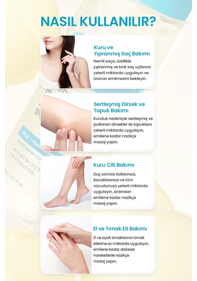 15 Bitkisel Yağ İçerikli, Hızlı Emilen, Nemlendirici Vücut Yağı Derma:b Intensive Barrier Multi Oil