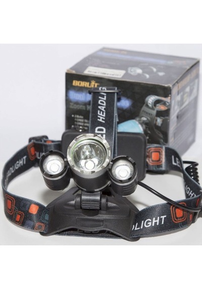 Boruıtt6 Kafa Feneri 5000 Lumens 3xcree Xm-T6+2r5 Lamba Led Kamp Çok Renkli