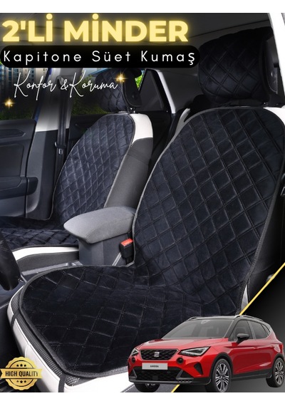 Seat Arona Uyumlu 2'li Süet Oto Koltuk Minderi Terletmez Universal Oto Koltuk Kılıfı A2