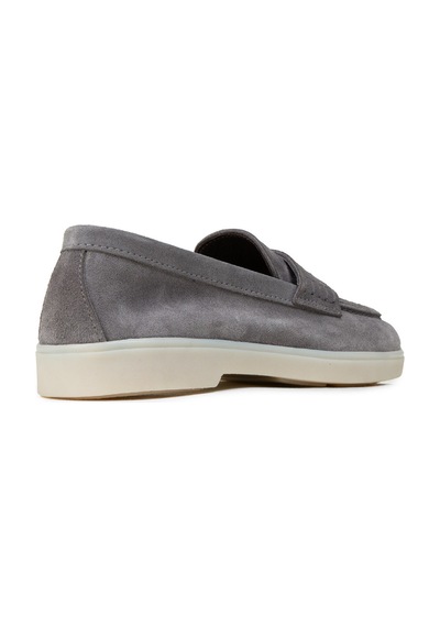Deery Kadın Hakiki Süet Gri Loafer Ayakkabı - 02038zgrıc01