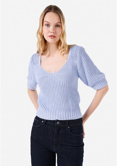 Colin's Colins Slim Fit Derin Bisiklet Yaka Mor Kadın Kazak Cl1067361 Lavender Lavanta