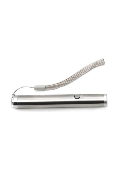 El Feneri Pointer 2 İn 1 Lazer Pointer + Fener Sunum Kalemi Metal Siyah