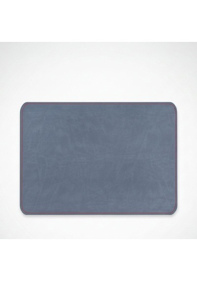 2 Adet Deri Mürdüm Çift Taraflı Kenar Dikişli Amerikan Servis 33x44 Cm-kolay Silinebilir Supla Mavi