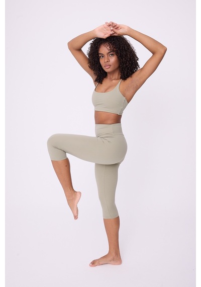 Hıghrıse Comfortflex Yüksek Bel Kapri Spor & Aktif Yaşam Taytı-2697 Gri