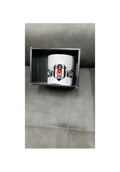 Lisanslı Taraftar Seramik Kupa Siyah Beyaz