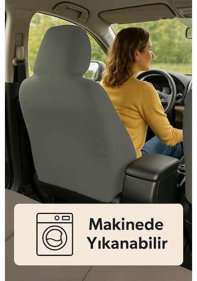 Toyota Hiace İle Uyumlu Koltuk Servis Kılıfı Gri Servis Tipi Gri