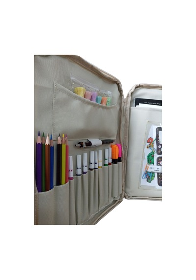 Next Craft Evrak Çantası Kalemlik Ve Defter Çocuklar İçin Etkinlik Ve Aktivite Çantası Bej