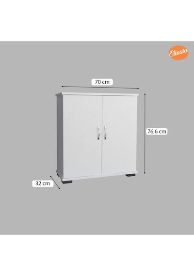 Ayakkabılık 2 Kapaklı Ayakkabı Dolabı Ard-113 Meşe - Beyaz
