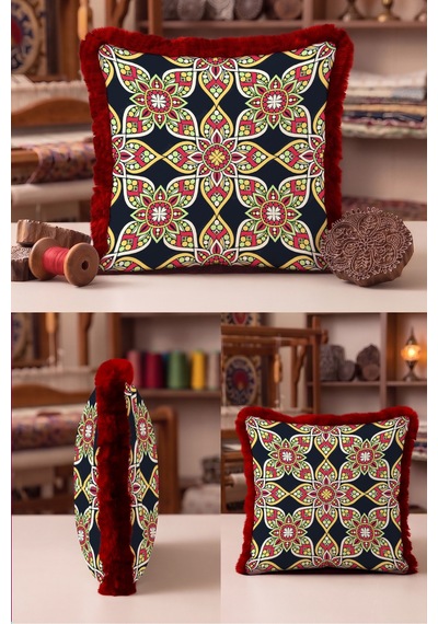 Otantik Mandala Tasarımlı Saçaklı Yastık Kılıfı - Etnik Retro Lacivert Bordo Püsküllü Kırlent Kılıfı Kadim Sahil Lime Otantik Mandala Tasarımlı Saçaklı Yastık Kılıfı - Etnik Retro Lacivert Bordo Püsküllü Kırlent Kılıfı Kadim Sahil Lime