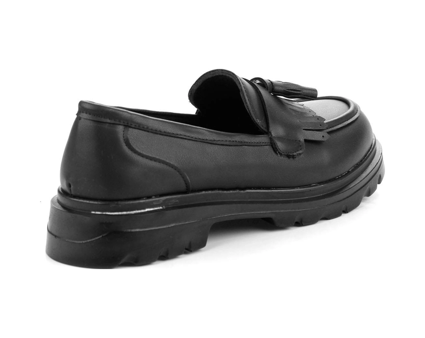 Bambi Siyah Kadın Loafer Ayakkabı K01823060809 Siyah