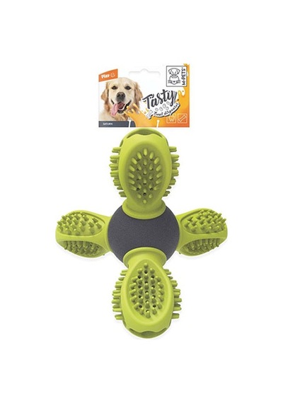 M-pets Saturn Kauçuk Ödül Hazneli Köpek Oyuncağı Yeşil 14x13x12 Cm 244-50082.01