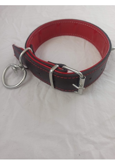 Kozaklı Deri El İşlemeli Çivili Dikenli Köpek Tasması Siyah 60 x 4 CM Siyah