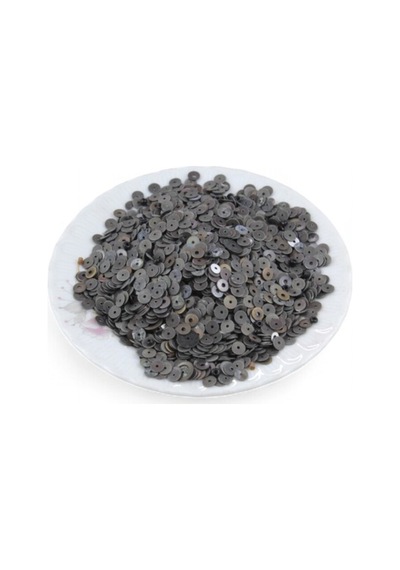 5 Mm Eskitme Gri Ortadan Delikli Pirinç Pul Payet 30 Gr 470 Adet