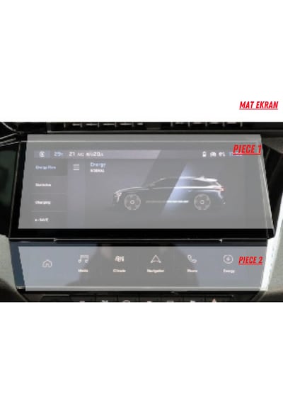 Peugeot 308 Gt Line 2022-2024 Navigasyon Ve Multimedya Uyumlu Mat Ekran Koruyucu