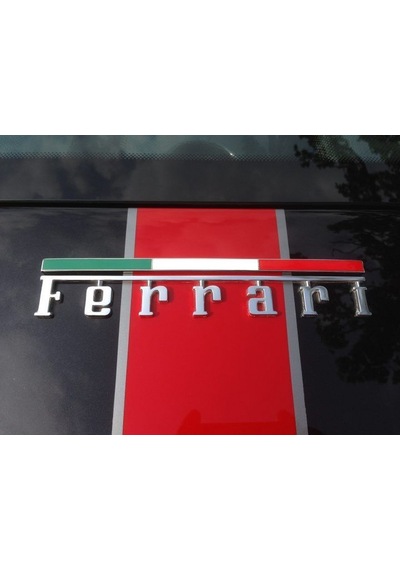 Dk Ferrari İtalyan Bayrağı Bagaj 3m 3d Krom Metal Body Rozet Ambl