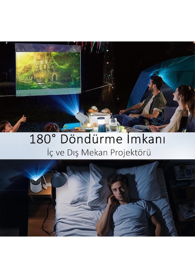 Npo NP315Plus 4K Android11 BT 5.0 200 Ansı Lümen Taşınabilir Akıllı Led Projeksiyon