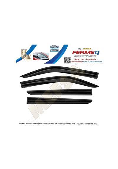 Cam Rüzgarlığı Fermeq Mugen Opel Combo 12-18 4lü