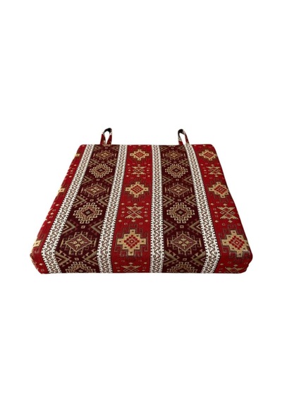 Sandalye Minderi Döşemelik Şark Köşesi Minderi,yer Ve Sandalye Koltuk Minderi 50x50x8 Kırmızı 4 Adet Mavi