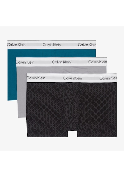 Calvin Klein Trunk Erkek Siyah/gri/mavi 3'lü Boxer Lv00nb4565 Renkli