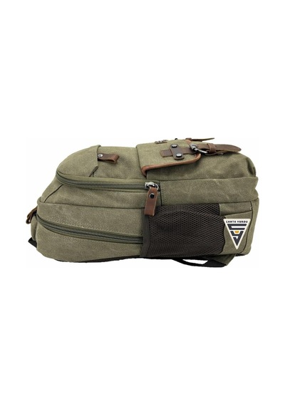 Ççs London 51567 Kanvas Laptop Bölmeli Sırt Çantası Yeşil