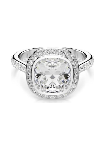 Swarovski 5758470 Yüzük Una:rıng Cushıon Halo Cry/rhs 58 Metalik Ayarlanabilir