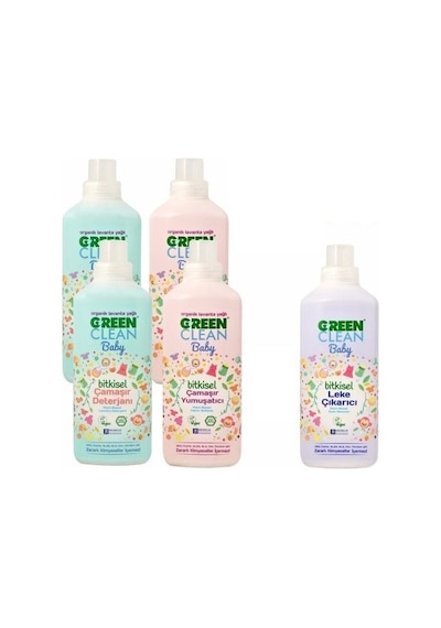 U Green Clean Baby Bitkisel Çamaşır Deterjanı Ve Yumuşatıcı 4'lü