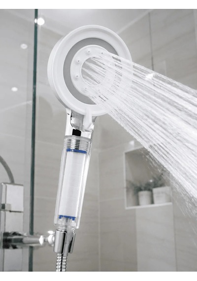 Ers Şeffaf Filtre Hazneli Duş Başlığı Güçlü Akışlı Pratik Banyo Duşu