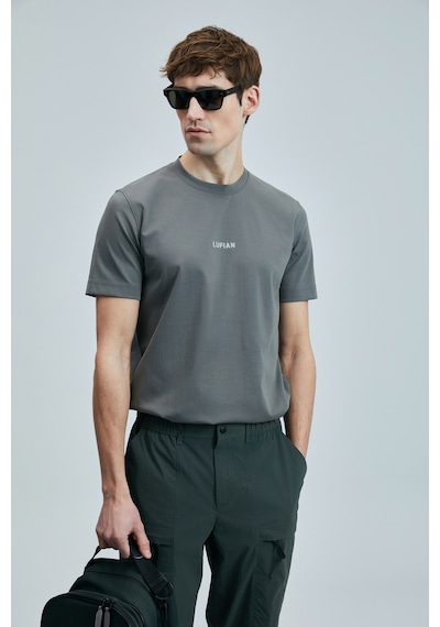 Lufian Erkek T Shirt 111020235 Koyu Yeşil Koyu Yeşil