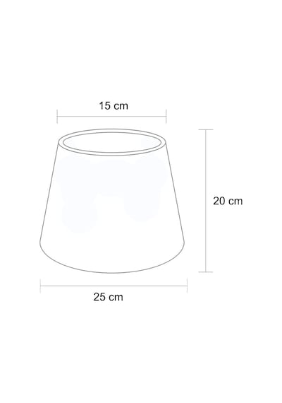 Abajur Başlık Krem Konik Şapka 25x15x20 Cm Dekoratif Özel Yüksek Kalite Kumaş