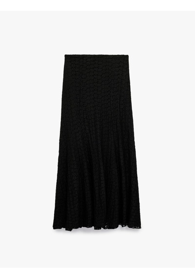 Koton Normal Bel Slim Fit Uzun Dantelli Etek Bordo 6sak10144uk