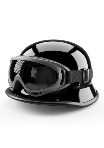 Mts M20 Chopper Kask Parlak Siyah