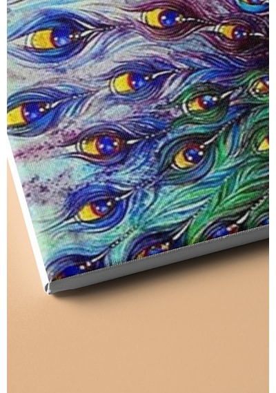 Webstyle Bereket Tavus Kuşu Sayılarla Boyama Seti Kasnaklı 40x50 Cm