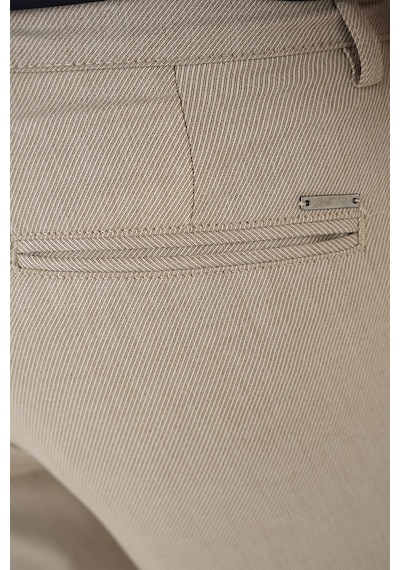 Efor Comfort Fit Çift Pileli Dokulu Esnek Pamuk Bej Pantolon P 1158 Bej