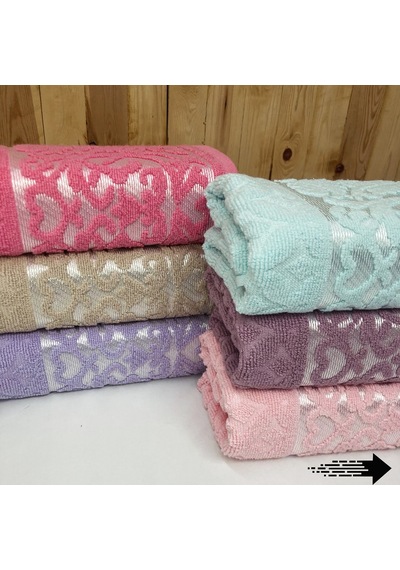 Bimar Bukle Jakarlı Soft Motif Desenli El Ve Yüz Havlusu 50 X 90 Cm X 6 Adet Çok Renkli