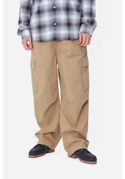 Carhartt Wıp 100% Pamuk Cole Cargo Pantolon - Unisex Geniş Paça, Renk Doğal