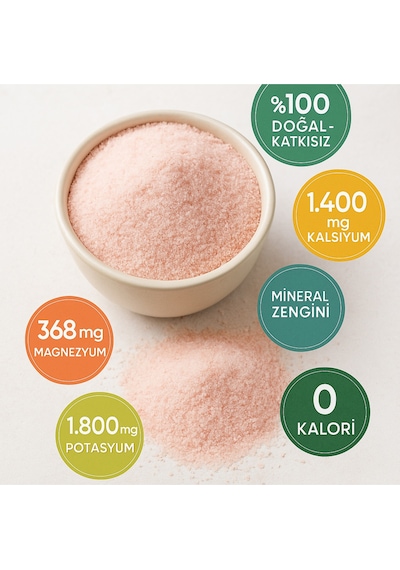 Doğal Himalaya Tuzu 500 Gr - Saf Ve Mineralli Pembe Kristal Tuz